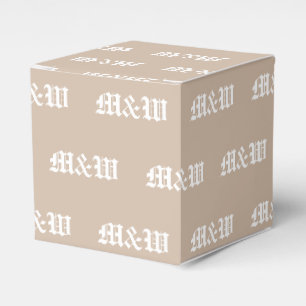 Ballotins Personnaliser avec cadeau blanc initial monogramme
