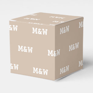 Ballotins Personnaliser avec cadeau blanc initial monogramme