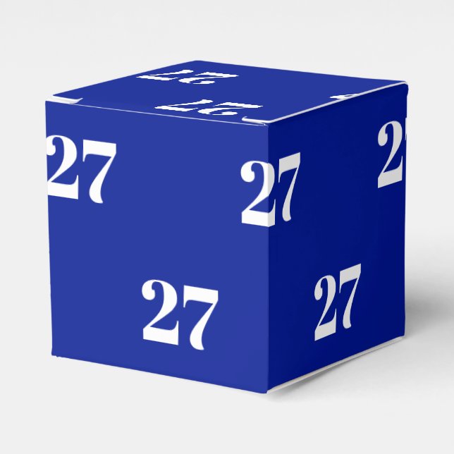 Ballotins Personnaliser avec/Initial, blanc Numéro bleu coba (Verso)