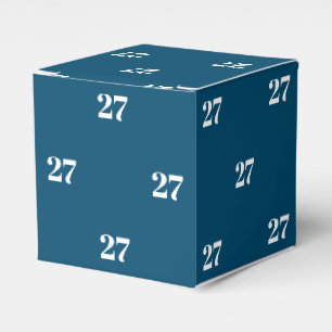 Ballotins Personnaliser avec numéro blanc initial turquoise