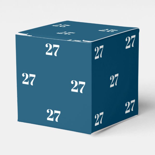 Ballotins Personnaliser avec numéro blanc initial turquoise  (Verso)