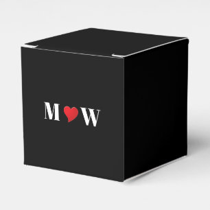 Ballotins Personnaliser Deux initiales A Loves B coeur rouge
