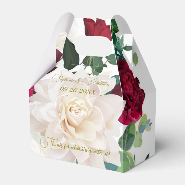 Ballotins Personnaliser Fleurs Roses Peony Dahlia Mariage (Verso)