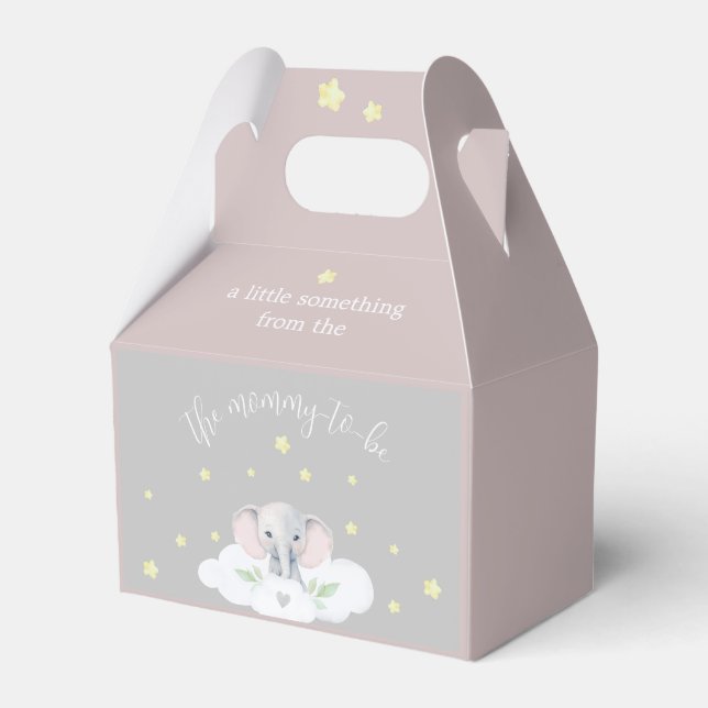 Ballotins Petit Baby shower d'arachide Eléphant rose (Verso)