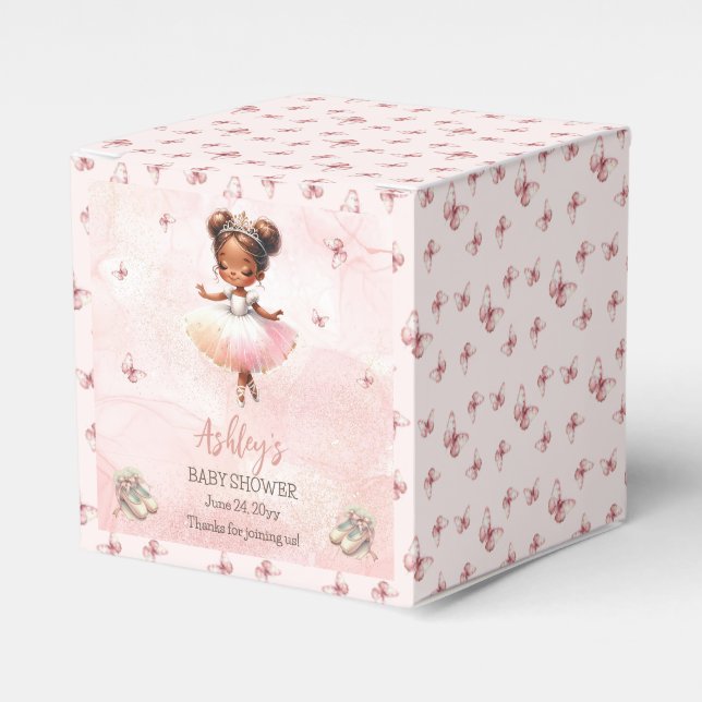 Ballotins Petit Baby shower fille Ballerina Tutu rose mignon (Verso)