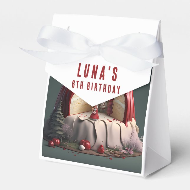 Ballotins Petit gâteau à capuchon rouge à cheval - Anniversa (Verso)