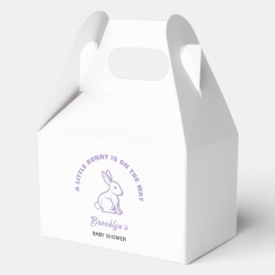 Ballotins Petit Lapin Baby shower de Pâques blanc violet Coo