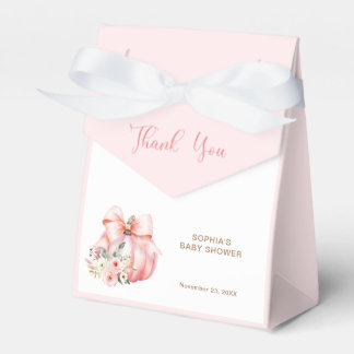 Ballotins Petit Merci de Baby shower Citrouille rose