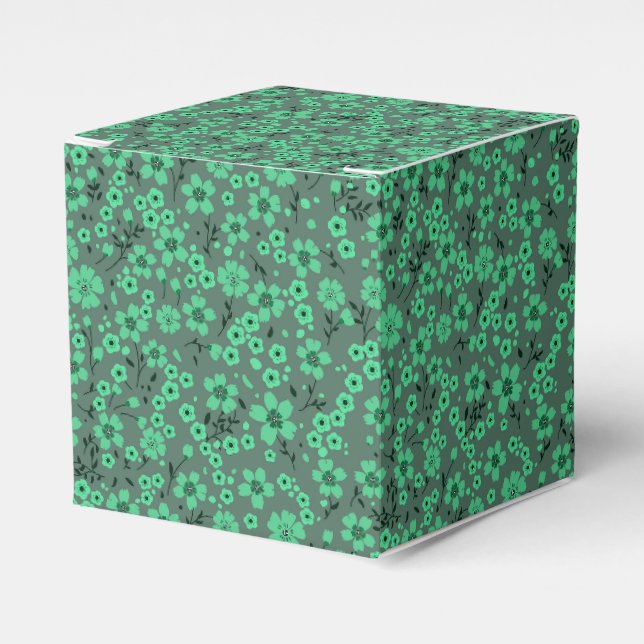 Ballotins Petit motif floral vert mignon (Verso)