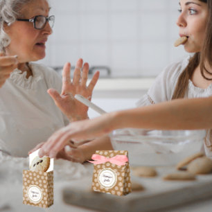 Ballotins Petite boîte de pâtisserie avec kraft et ruban