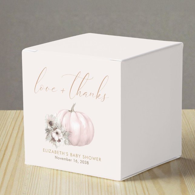 Ballotins Petite Citrouille Bébé Fille Shower d'Automne (Little Pumpkin Fall Baby Girl Shower Favor Boxes)