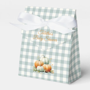 Ballotins Petite Citrouille Gingham Vert Sauge Baby Shower d