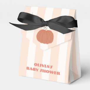Ballotins Petite Citrouille Rayures Roses Fille Baby Shower