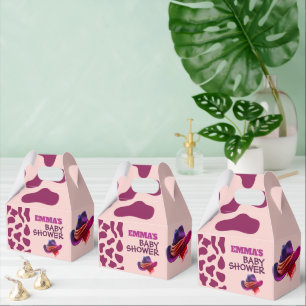 Ballotins Petite Cowgirl Imprimé Vache Rose Baby Shower West