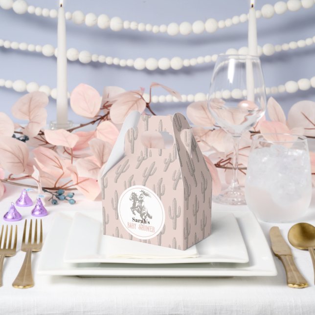 Ballotins Petite fille Baby shower Western rose fille (Mariage)