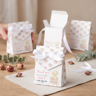 Ballotins Petite Fille Dorée Baby Shower Chien Floral