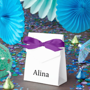 Ballotins Petite tente avec ruban violet 3" x 1.5" x 3.25"