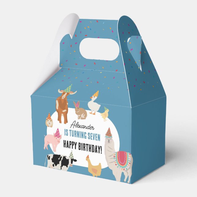 Ballotins Petting Zoo Party Animals Barnyard Birthday Boy (Verso)
