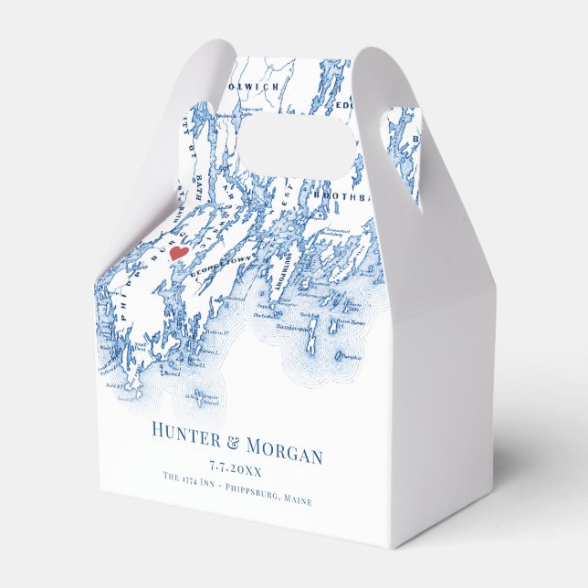 Ballotins Phippsburg Maine Destination Mariage Carte Élégant (Verso)