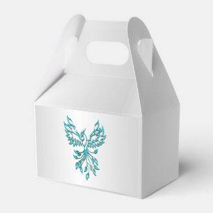 Ballotins Phoenix bleu turquoise se lève sur l'argent
