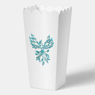 Ballotins Phoenix bleu turquoise se lève sur l'argent