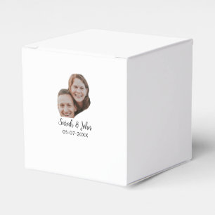 Ballotins Photo de couple avec nom et date de mariage simple