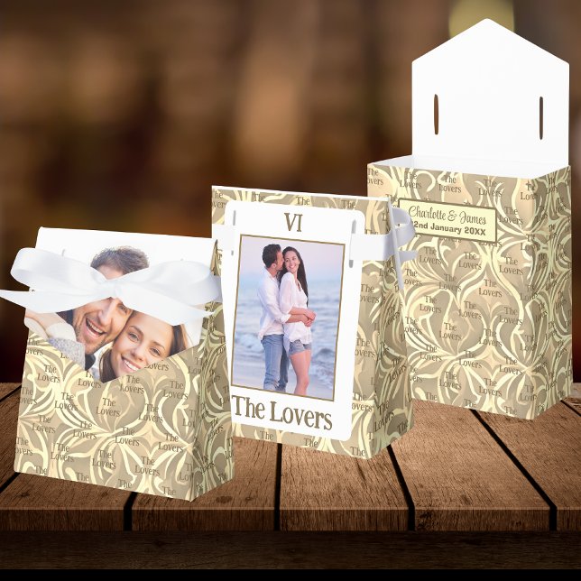 Ballotins Photo de couple de la carte Tarot Lovers | MARIAGE (Front, Back And Open)