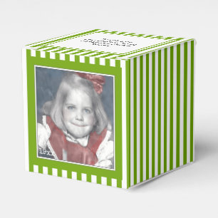 Ballotins Photo Keepsaké Vert/Blanc Simple Stripes Motif