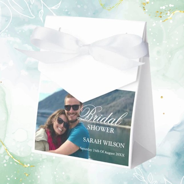 Ballotins Photo personnalisée Mariage détendu moderne (Create cherished memories with custom photo modern relaxed wedding favor boxes. )