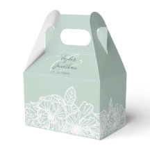 Photo personnalisée Sage Vert Fleurs Mariage chic