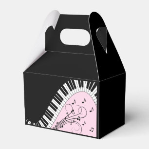 Ballotins Piano Keyboard Black and White Music Design Pink