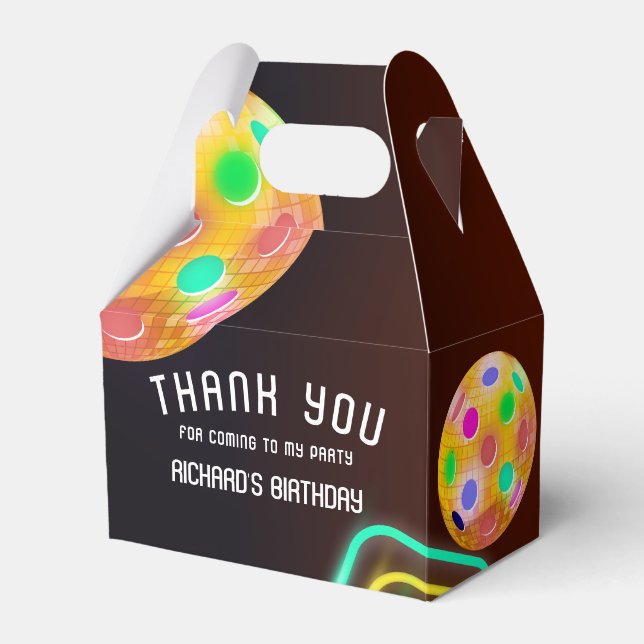 Ballotins Pickleball Sports Neon Thème Disco ball Party (Verso)