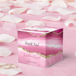 Ballotins Pierre d'agate rose élégante Mariage Paillettes d'