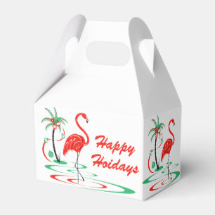 Ballotins Pignon rouge de Flamant rose de Noël bonnes fête