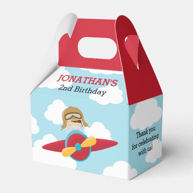 Ballotins Pilote Ballotin avion rouge et bleu (Verso)