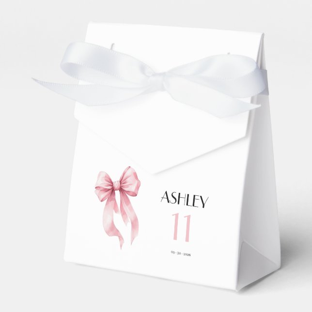 Ballotins Pink Bow 11th Birthday for Girls (Verso)