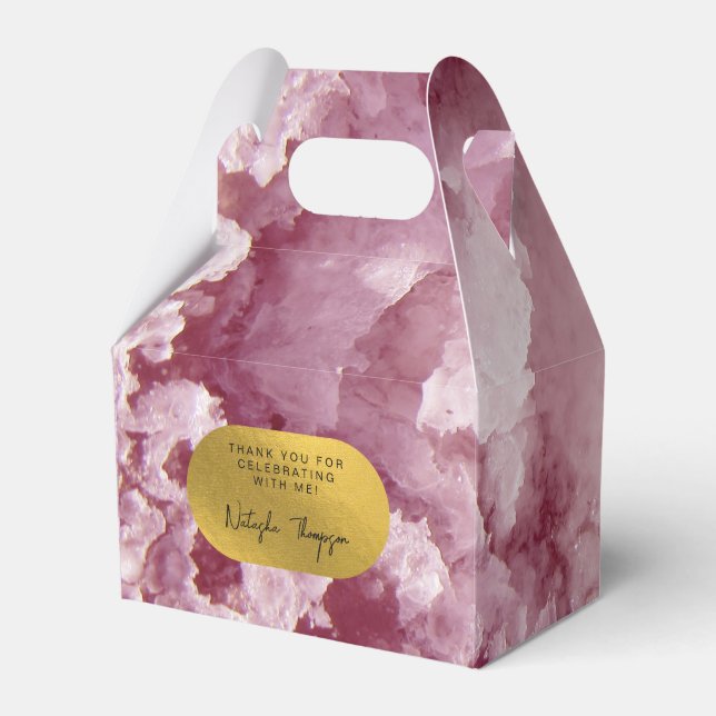 Ballotins Pink Gold Foil cristaux de mer Signature Merci (Verso)