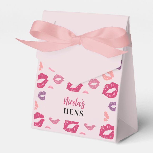 Ballotins Pink Lips Embrasse la Miss Hens Party Favoriser Bo (Verso)