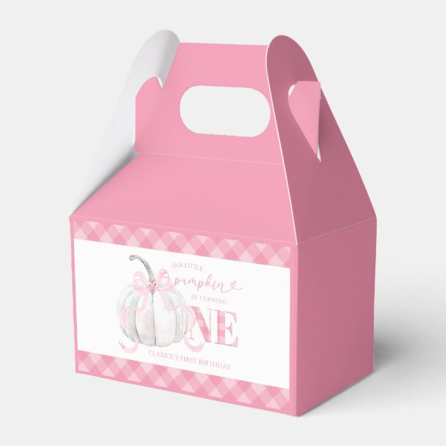 Ballotins Pink Preppy Citrouille premier anniversaire Ballot (Verso)