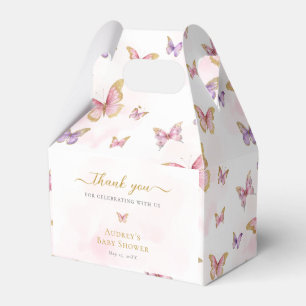 Ballotins Pink Purple Gold Butterfly Girl Baby shower
