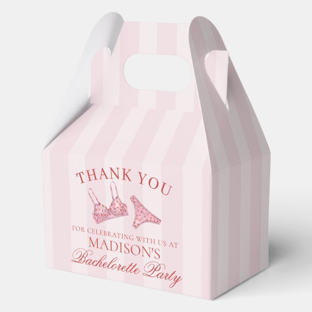 Ballotins Pink & Red Heart Lingerie Bachelorette Party Gable (Recto)