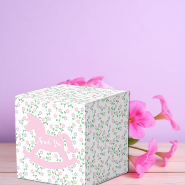 Ballotins Pink Rocking Horse Girl Baby Shower (Créateur téléchargé)
