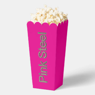 Ballotins Pink Steel mot vertical fuchsia popcorn boîtes
