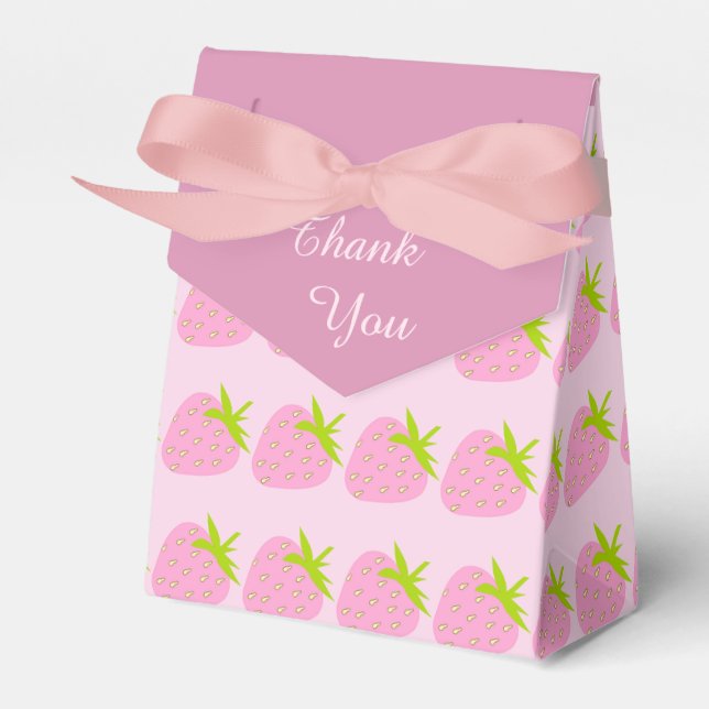 Ballotins Pink Strawberries Pattern Cute (Verso)