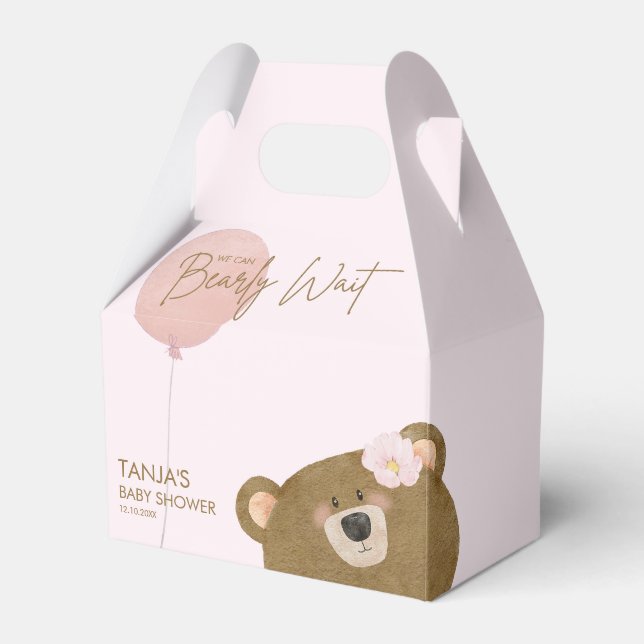 Ballotins Pink Teddy Nous Pouvons Attendre Un Baby shower Fi (Verso)