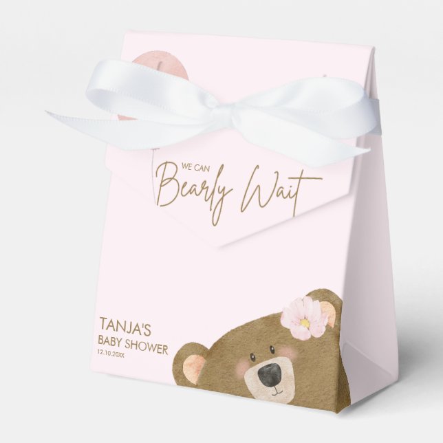 Ballotins Pink Teddy Nous Pouvons Attendre Un Baby shower Fi (Verso)