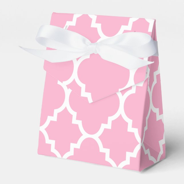 Ballotins Pink White Quatrefoil Moroccan (Verso)