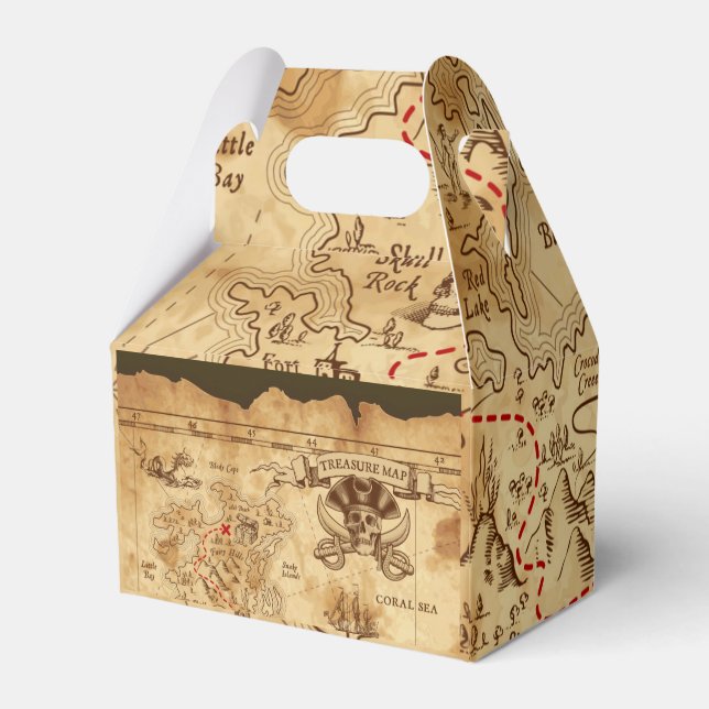 Ballotins Pirate Old Vintage Treasure Carte Anniversaire Fêt (Arrière)