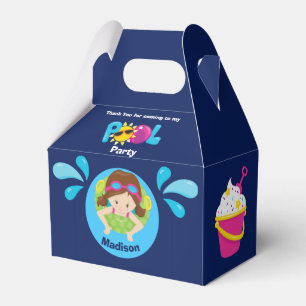 Ballotins Piscine Fête Fille Anniversaire Bleu Merci mou