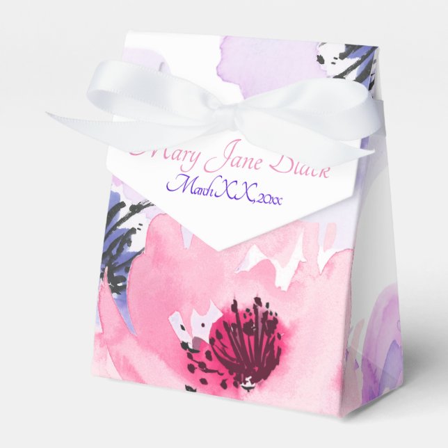 Ballotins PixDezines Aquarelle Roses d'eau violet+rose (Verso)